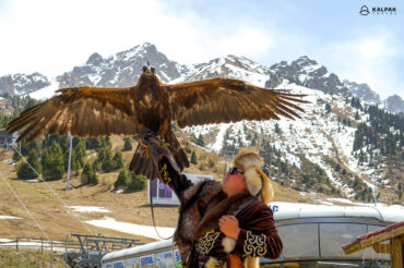 Eagle hunter in Kazakhstan