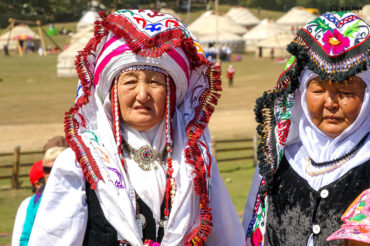 traditional people with women hat