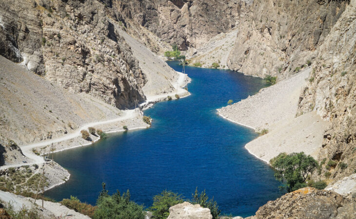Tajikistan one of the seven lakes in the Fan mountains