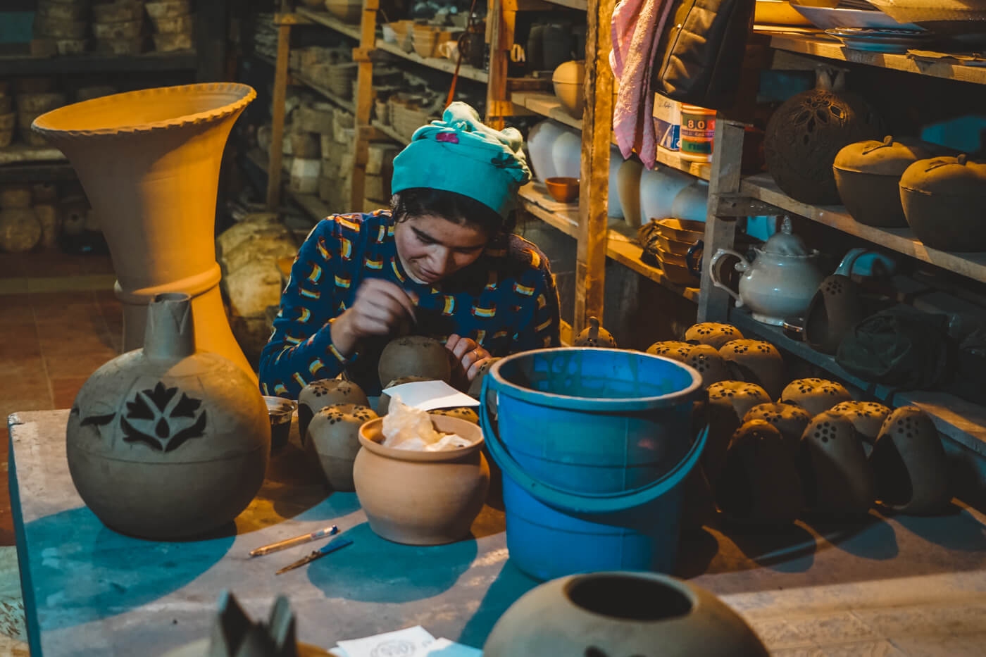 Fergana pottery master in Uzbekistan