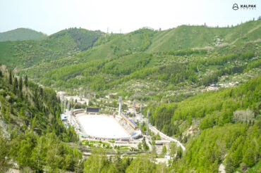 Medeu ice skating rink in Kazakhstan