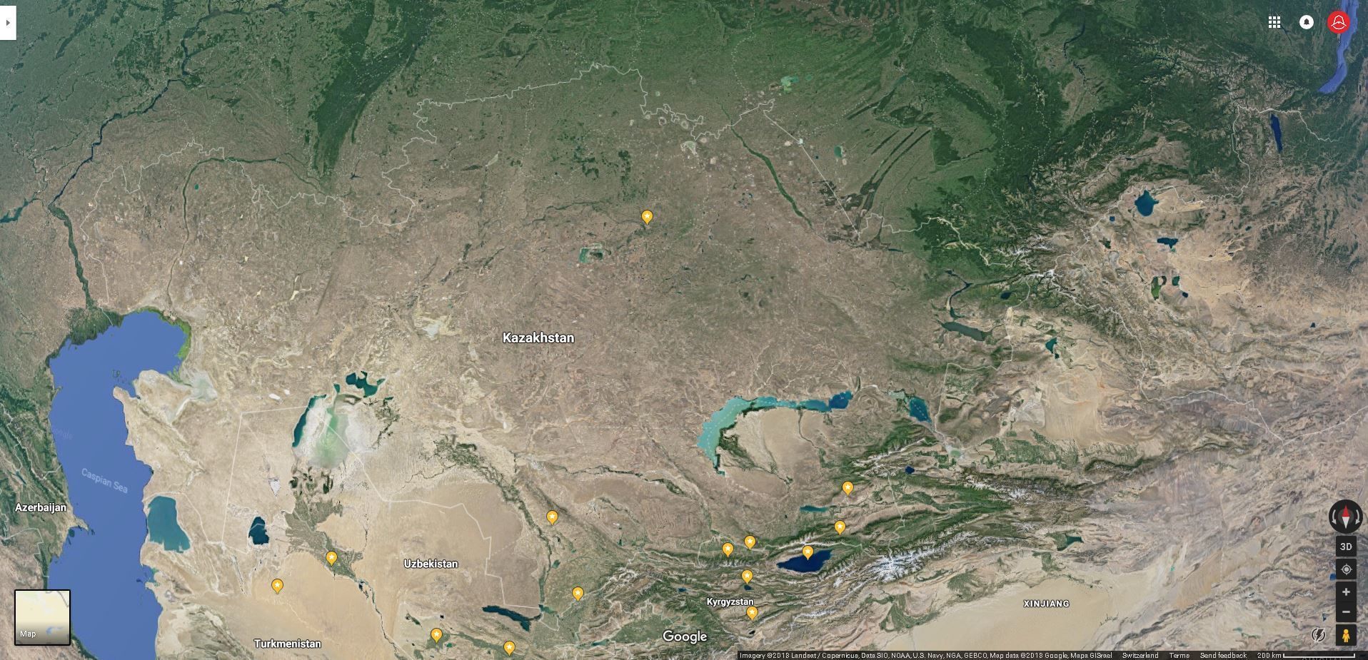 Kazakhstan geography google earth
