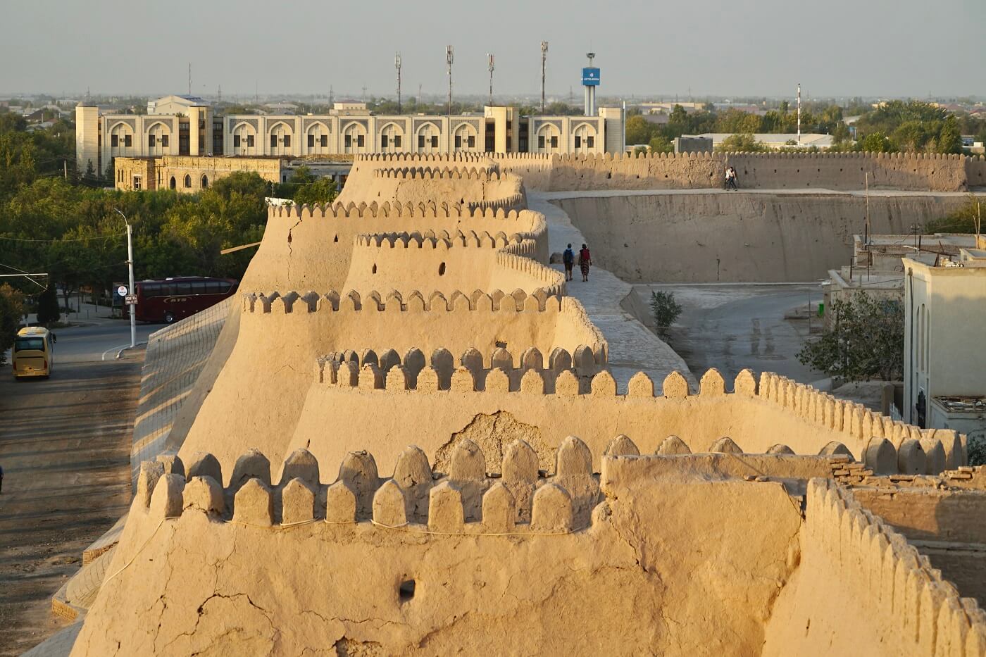 Khiva city walls in Uzbekistan