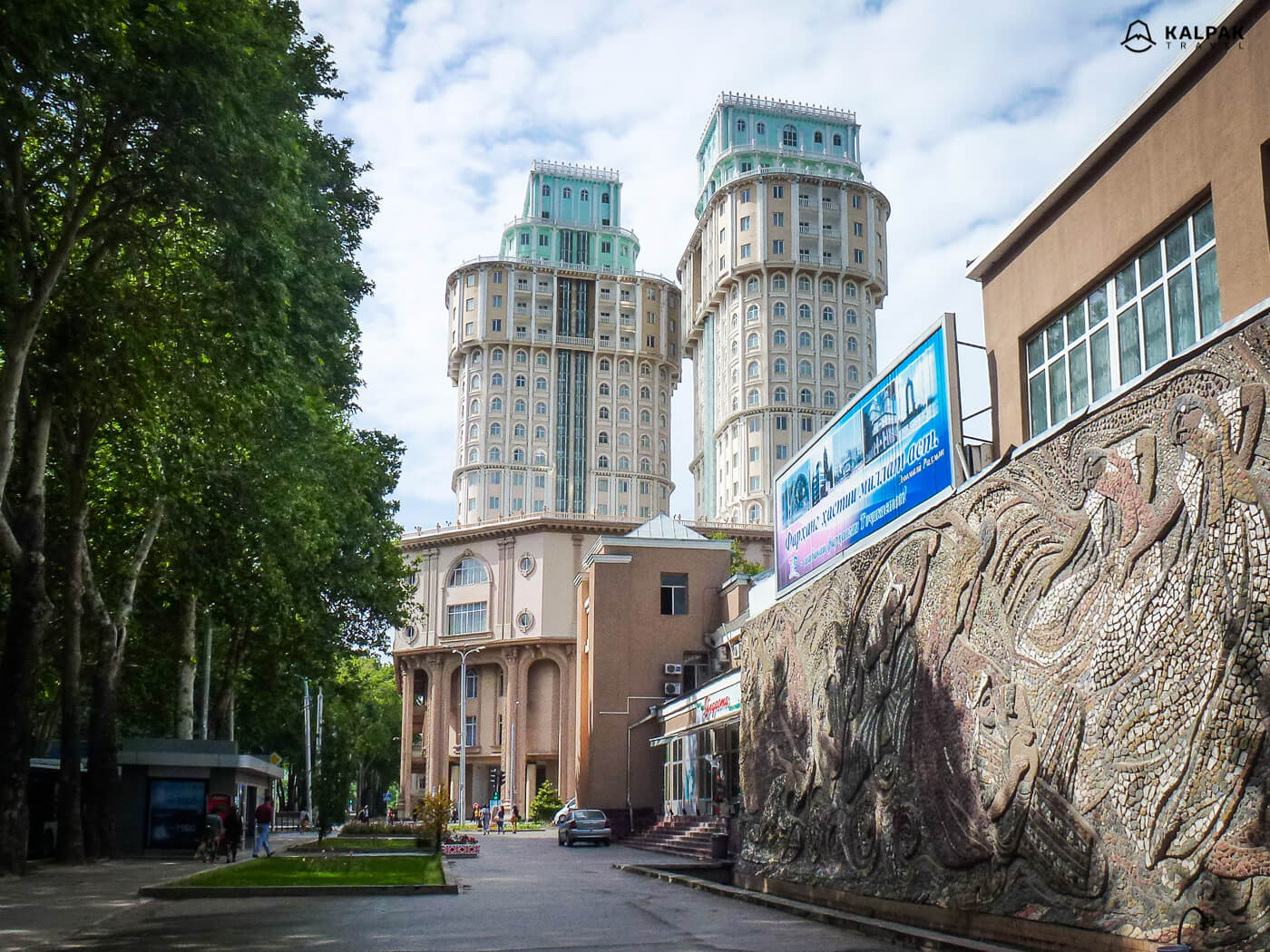 Dushanbe Plaza or high twin buildings in Dushanbe